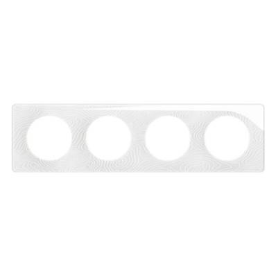 LEGRAND Plaque de finition Céliane Blanc Relief - 4 postes - CP0604