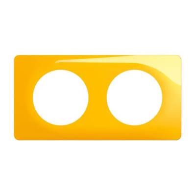 LEGRAND Plaque de finition Céliane Jaune Safran - 2 postes - CP0402