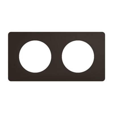 LEGRAND Plaque de finition Céliane Noir Mat - 2 postes - CP0102